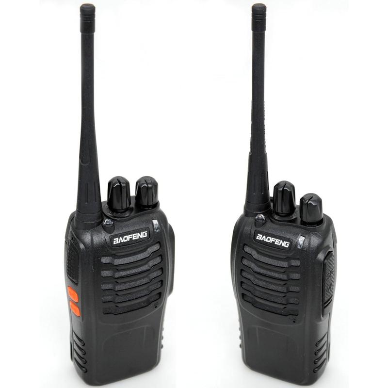 BaoFeng BF-888S Two Way Radio with Built in LED Flashlight (Pack of 4) + USB Programming Cable (1PC)