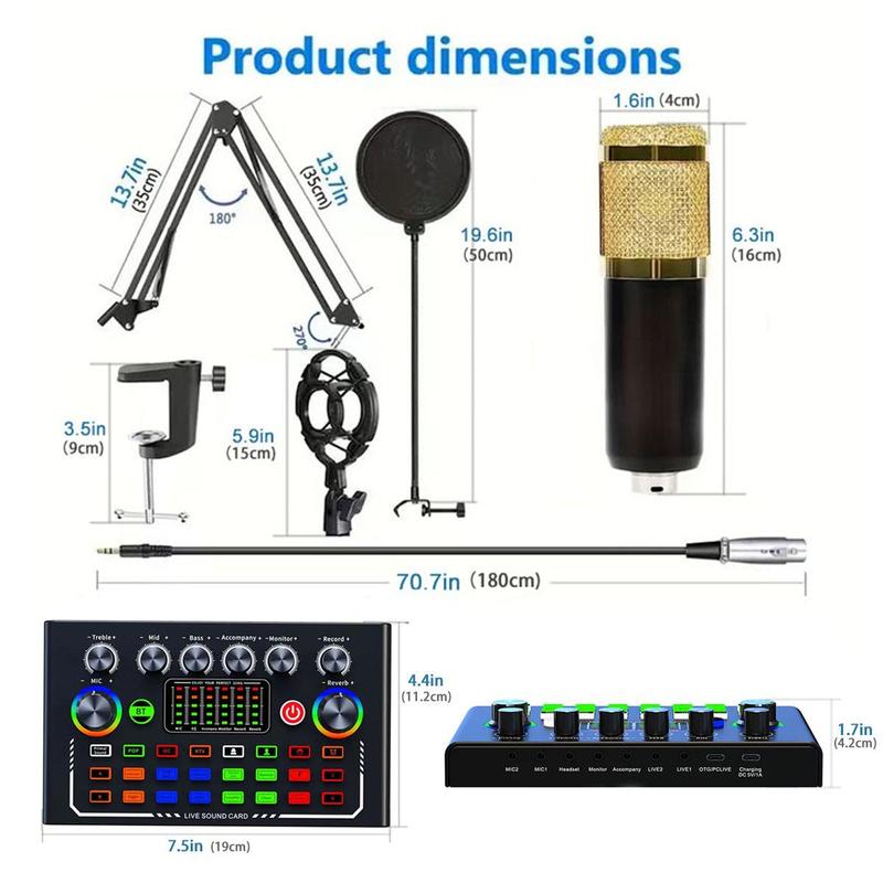 Wireless DJ Mixer, RGB Light Button DJ Mixer, Game Singing Live Sound Control Equipment, Live Atmosphere Broadcast Equipment, Audio Device