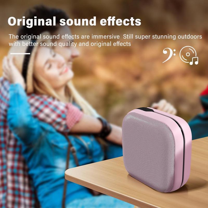 Portable Wireless Speaker, USB Rechargeable Mini Wireless Speaker with Lanyard, Universal Outdoor Speaker for Travel & Sports