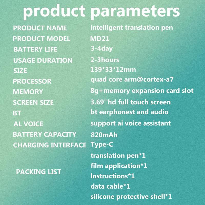 Christmas Gift, New upgrade Translation Pen with Wifi, Versatile Translation Quick Check, Professional Translation Comparable To Professional Level 8 Translation Pen, 134 Languages Two-way Intercom, Online Scanning Supports 60 Languages，2025 new year Gift