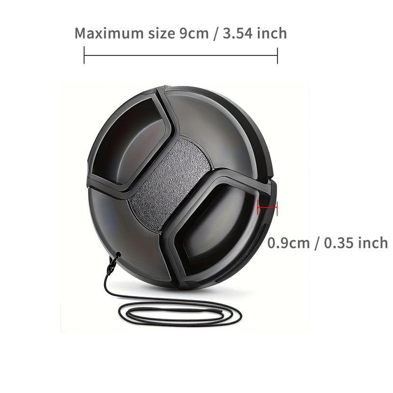 Camera Lens Cover, 1 Count Lens Protective Cover with Lanyard, Camera Lens Protector for Micro Single & SLR Camera, Camera Accessories