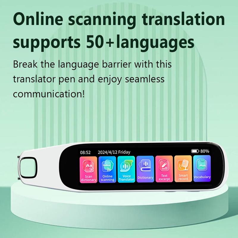 Christmas Gift, High-definition Touch Screen Artificial Intelligence Dictionary, Can Take Notes While Searching for Words, Supports Translation Pen Scanning By Hand on Both Sides, Two-way Intercom for 134 Languages, Education Devices