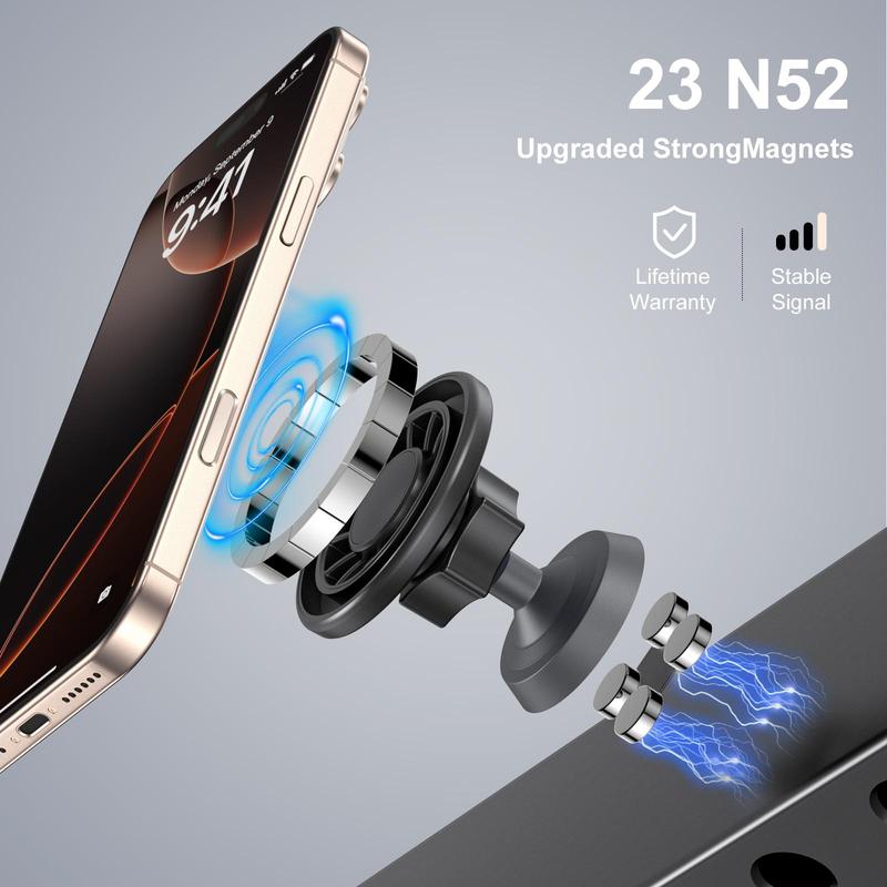 Magnetic Phone Holder Mount, 360 Rotation Phone Magnetic Mount for Gym, Magnet Base Phone Holder for Most Cellphones